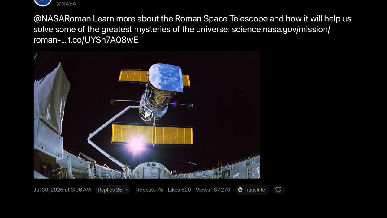 A LoungeFeed post detail with media and conversation controls on Apple TV